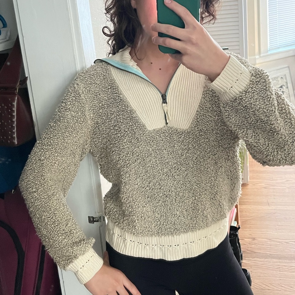 Unique Vintage Anthropologie Quarter Zip Sweater